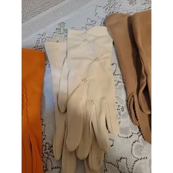 14 pair designer ladies nylon dress gloves SIZE 6-7.5